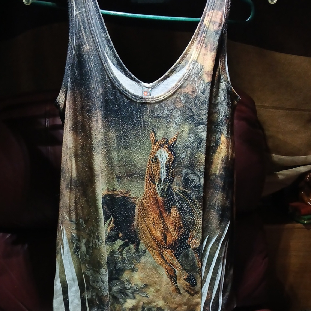 Women's Horse Print Tank Top